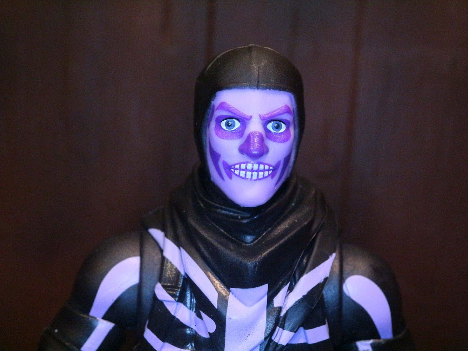 Fortnite Battle Royale Player Decked Out in Purple Skull Trooper Skin Wallpaper