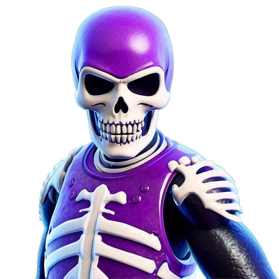 Purple Skull Trooper Battle Stance Png 06202024 PNG