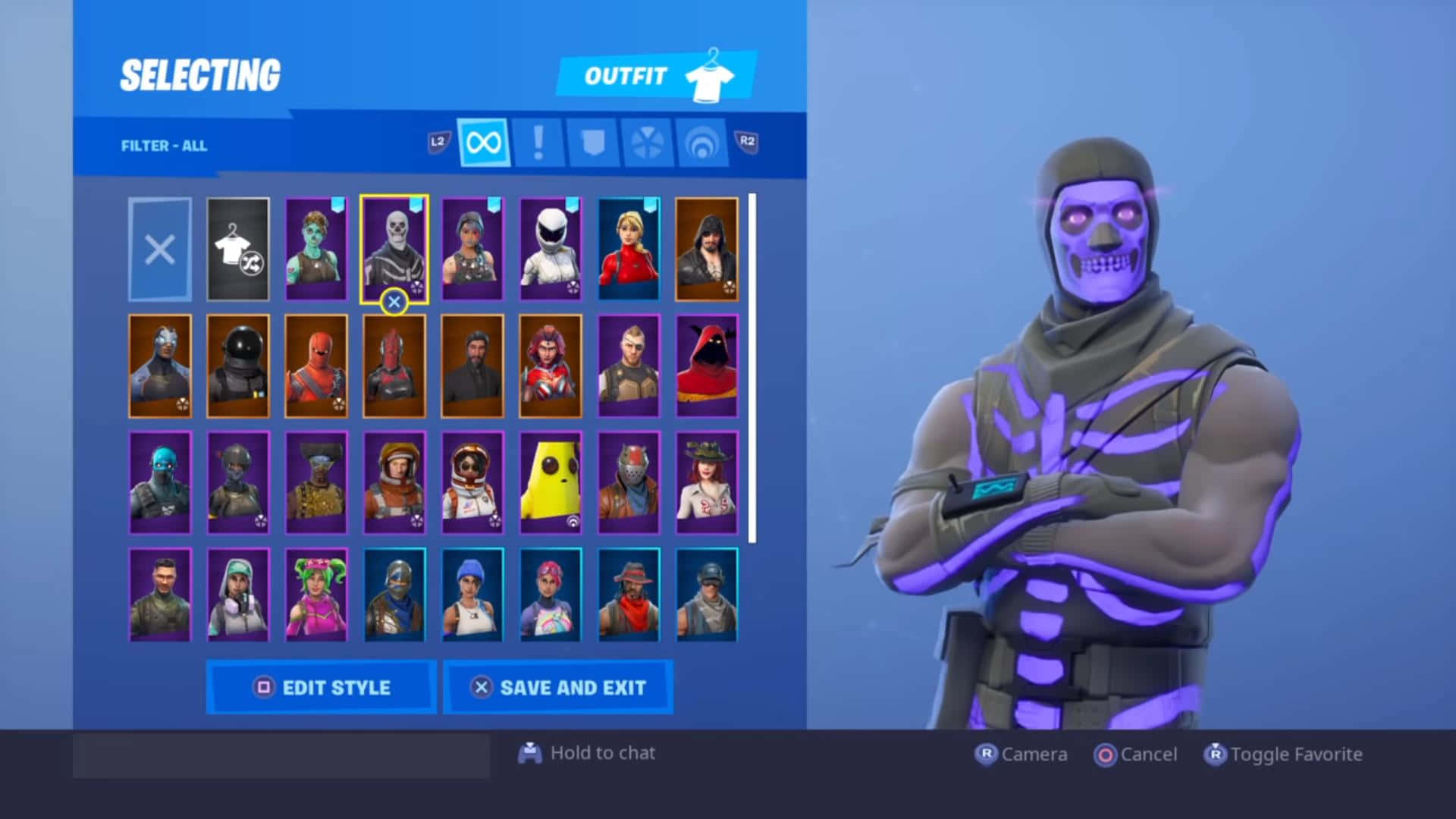 Unaspetto Unico E Colorato Con Il Purple Skull Trooper Sfondo