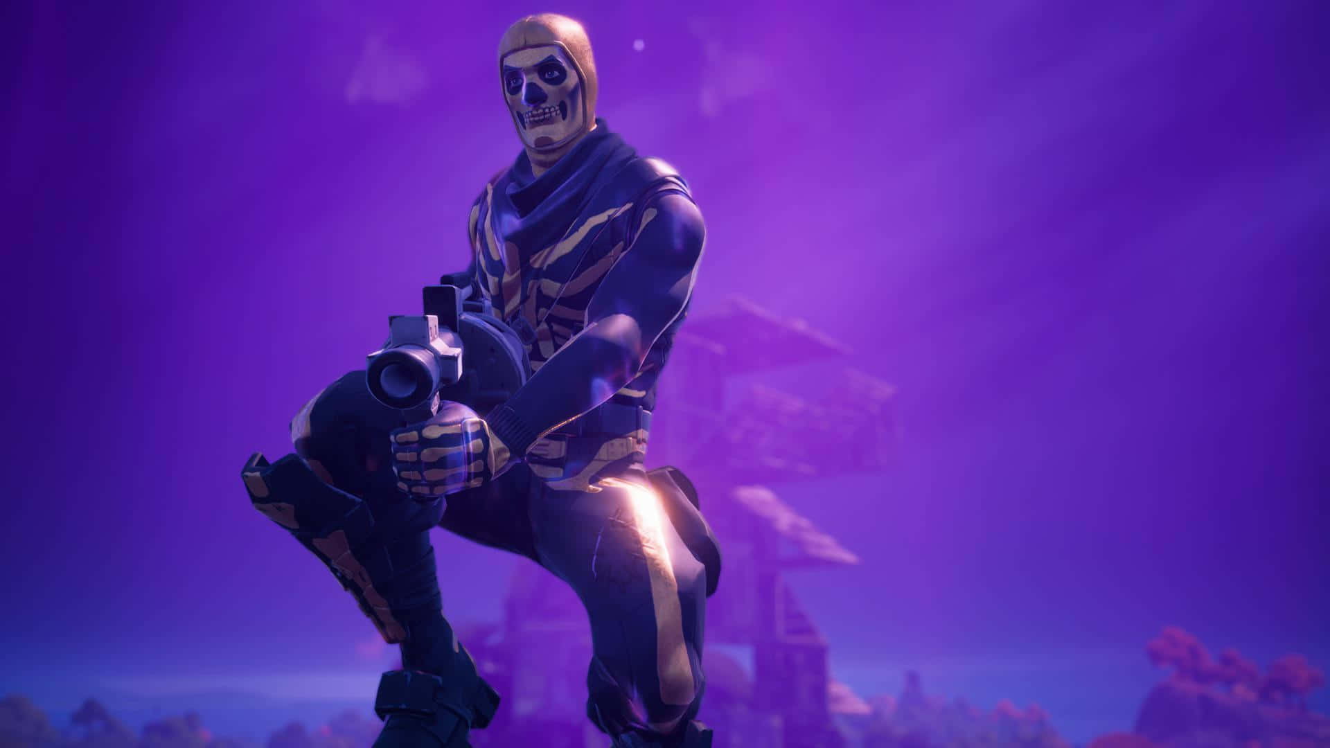 ¡presumede Estilo Con El Icónico Purple Skull Trooper! Fondo de pantalla