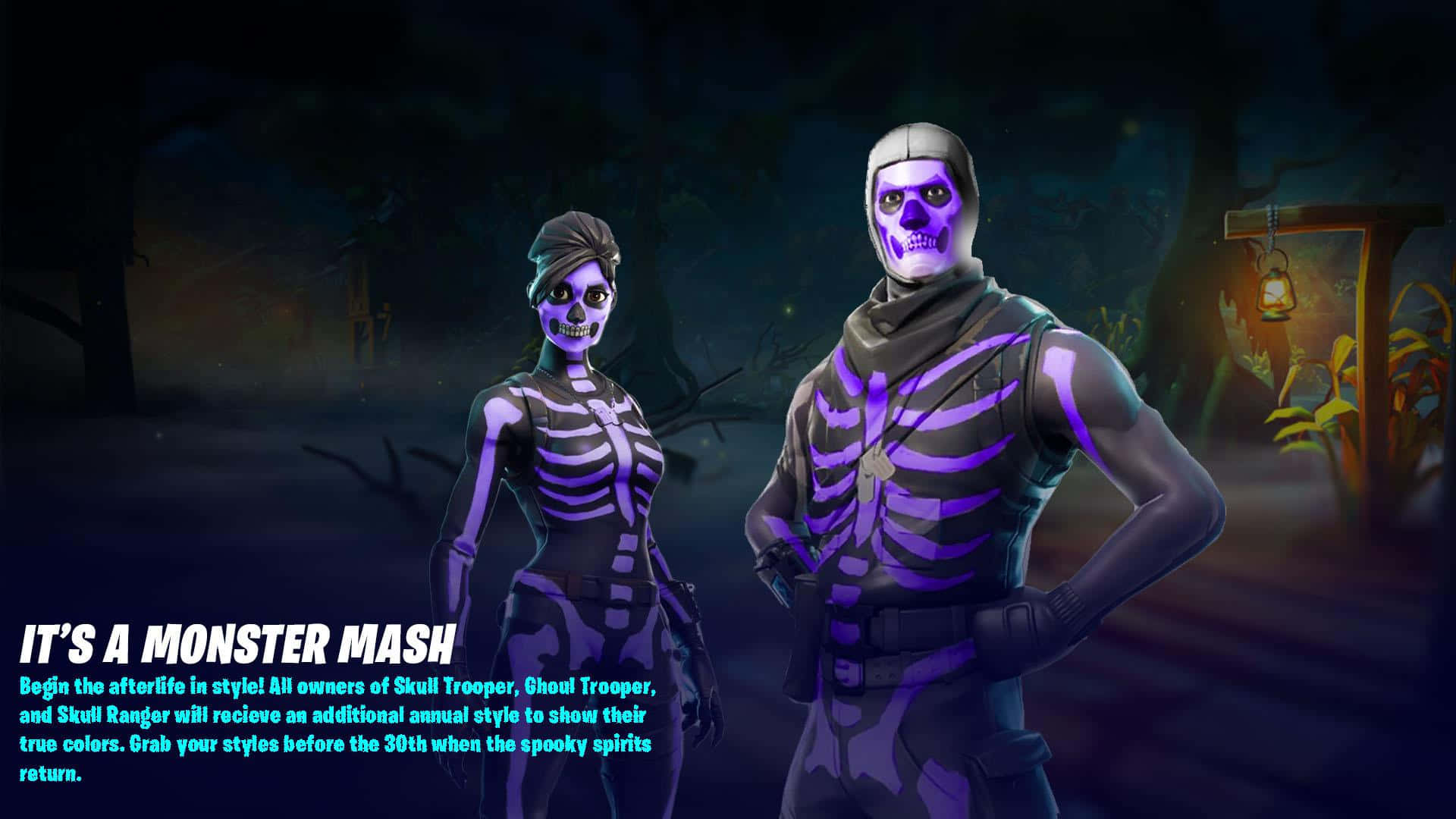 ¡sumérgeteen El Mundo Sobrenatural Con El Purple Skull Trooper! Fondo de pantalla
