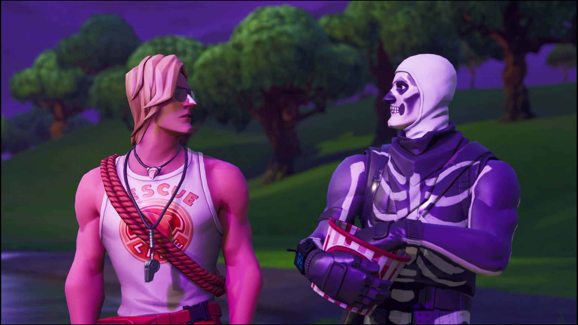 Purple Skull Trooper - On a mission to make every day Halloween Wallpaper