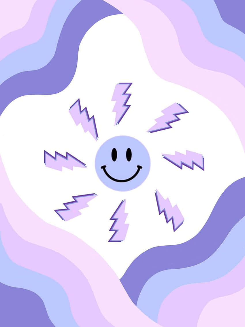 Purple Smiley Face Abstract Background Wallpaper