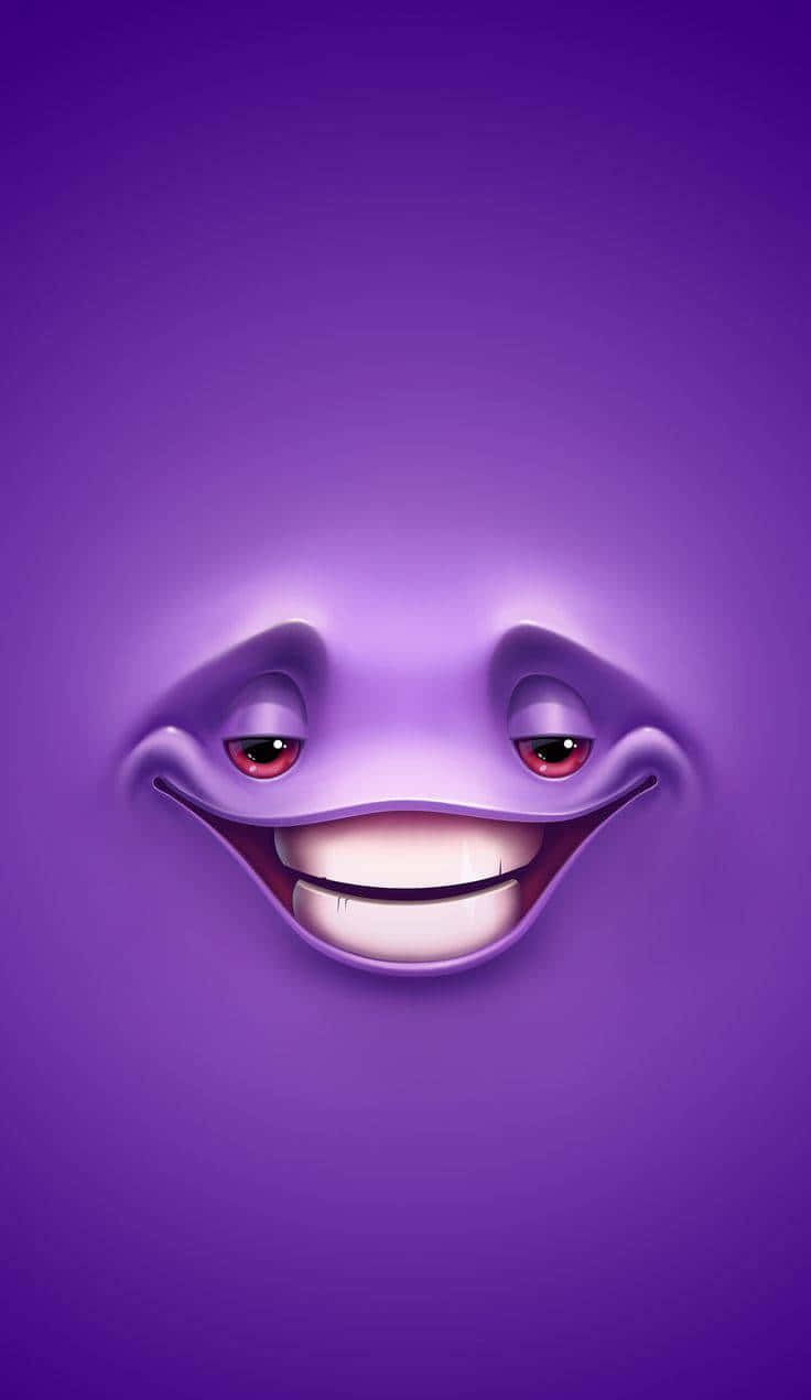 Purple Smiley Face Grin Wallpaper