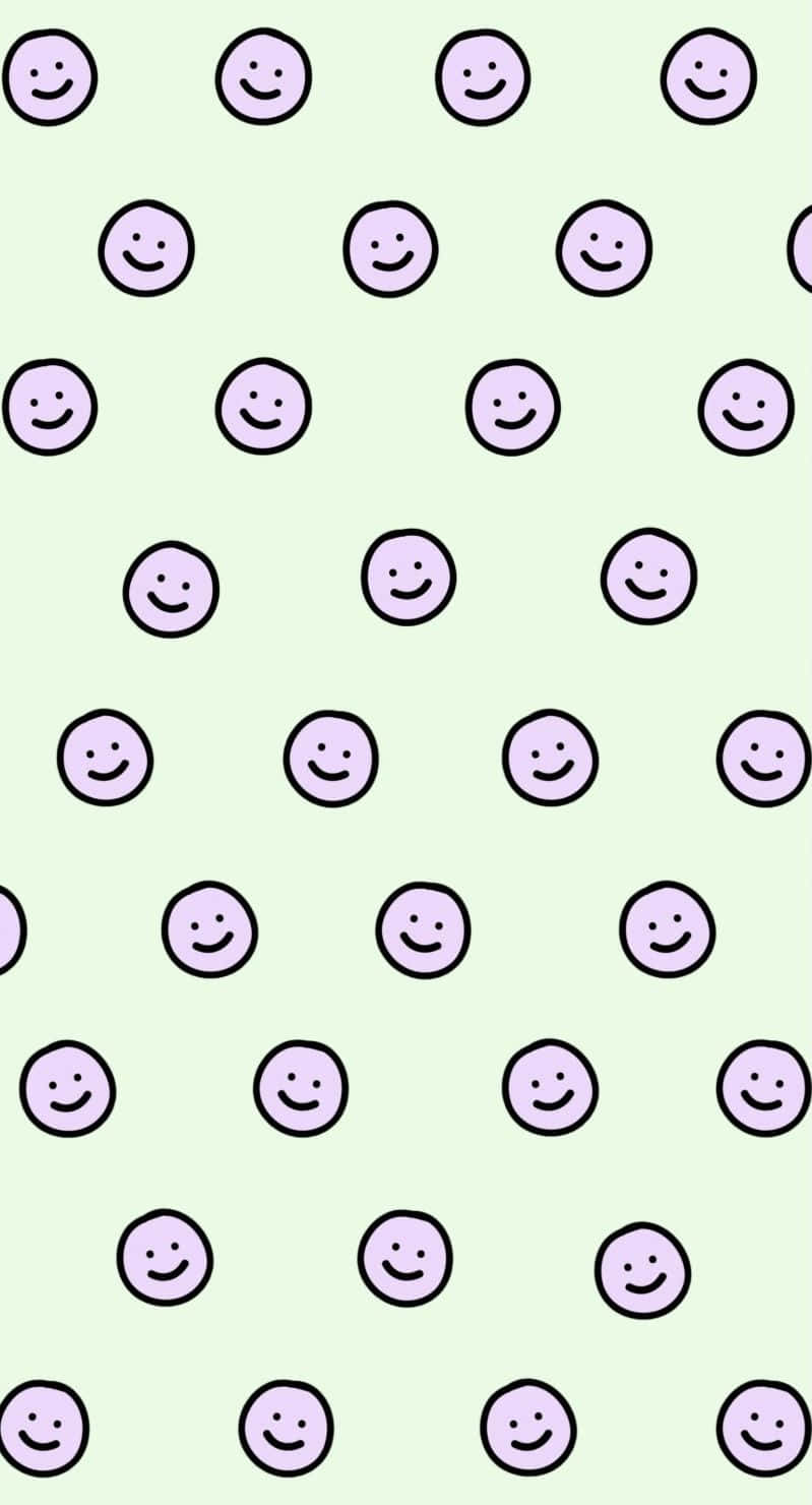 Purple Smiley Face Pattern.jpg Wallpaper