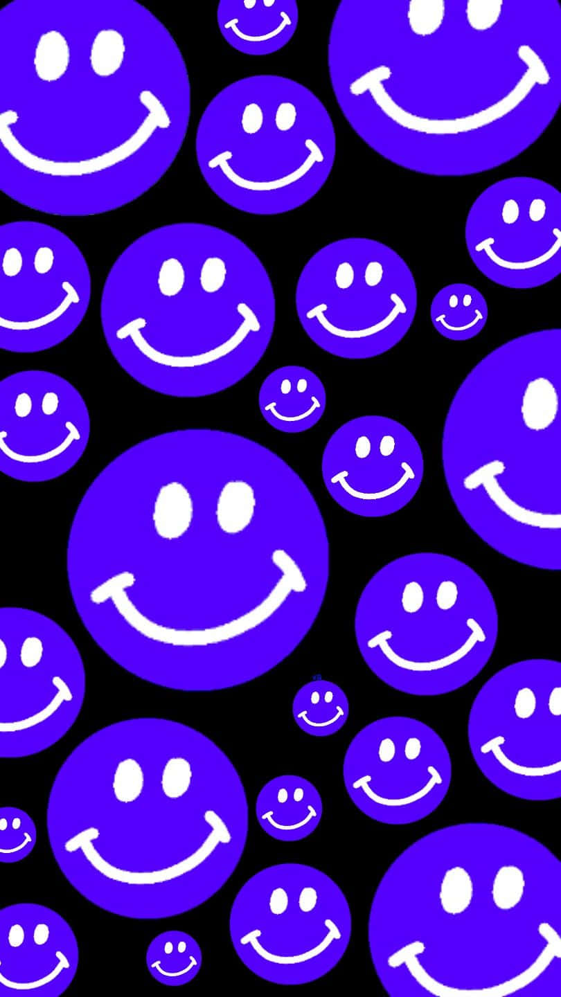 Purple Smiley Faces Pattern.jpg Wallpaper