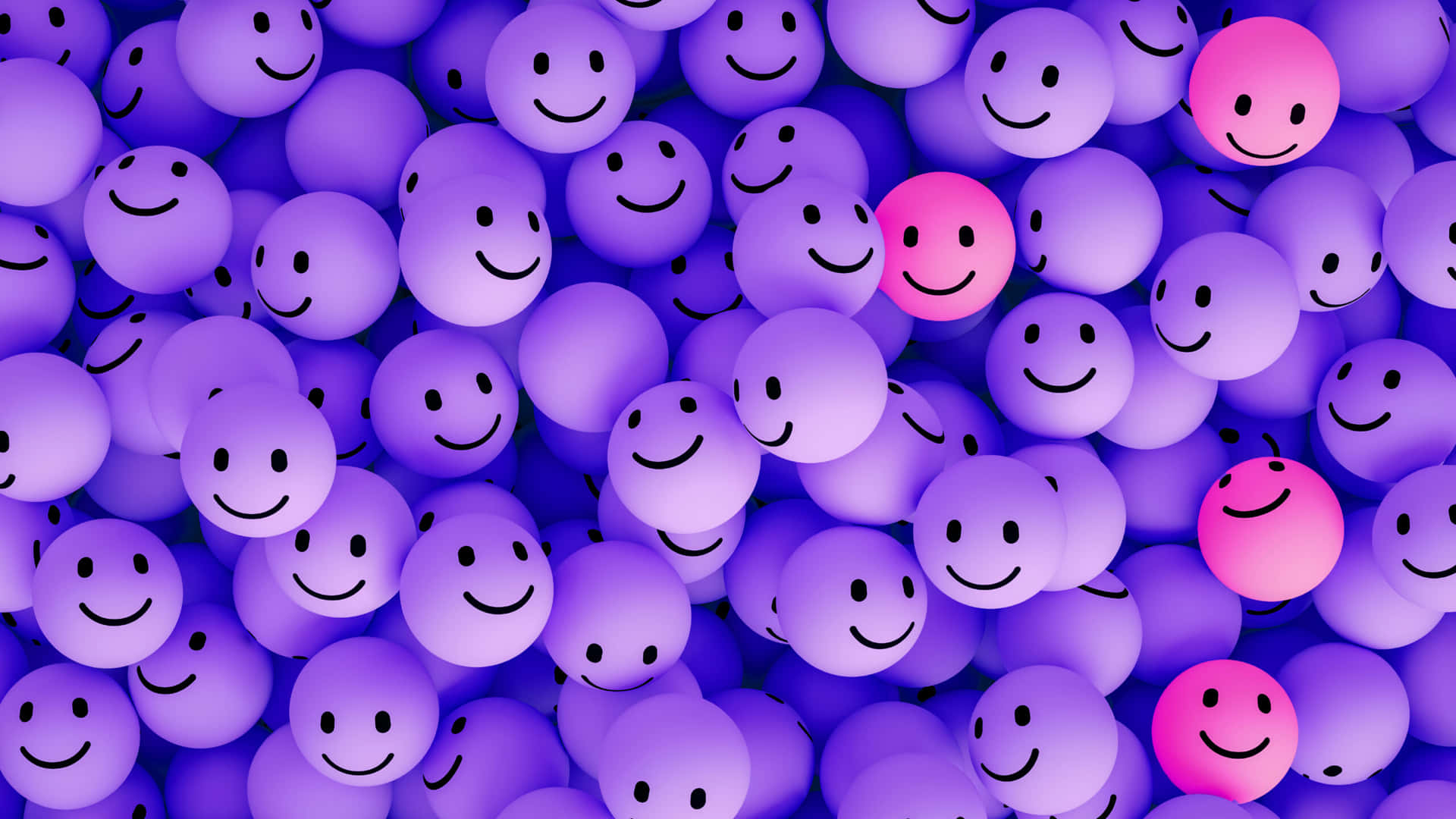 Purple Smiley Faces Sea Wallpaper