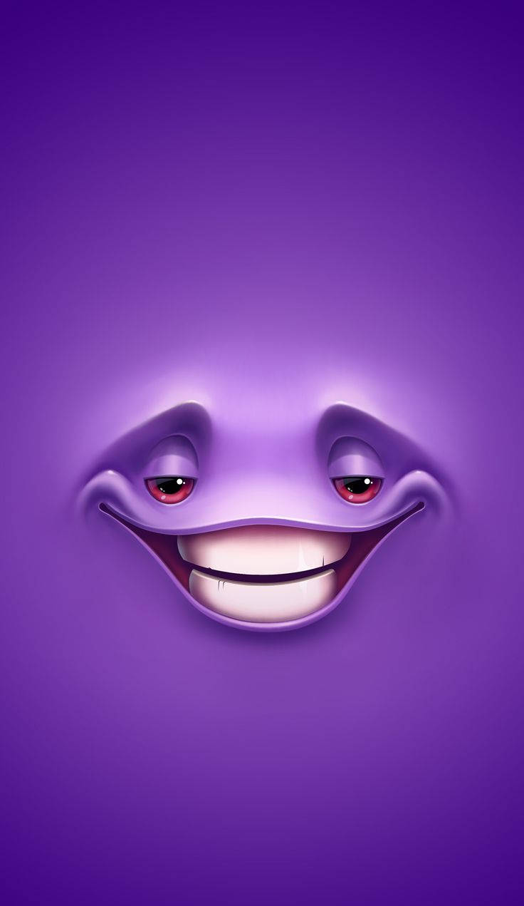 Purple Smiling Cell Phone Background