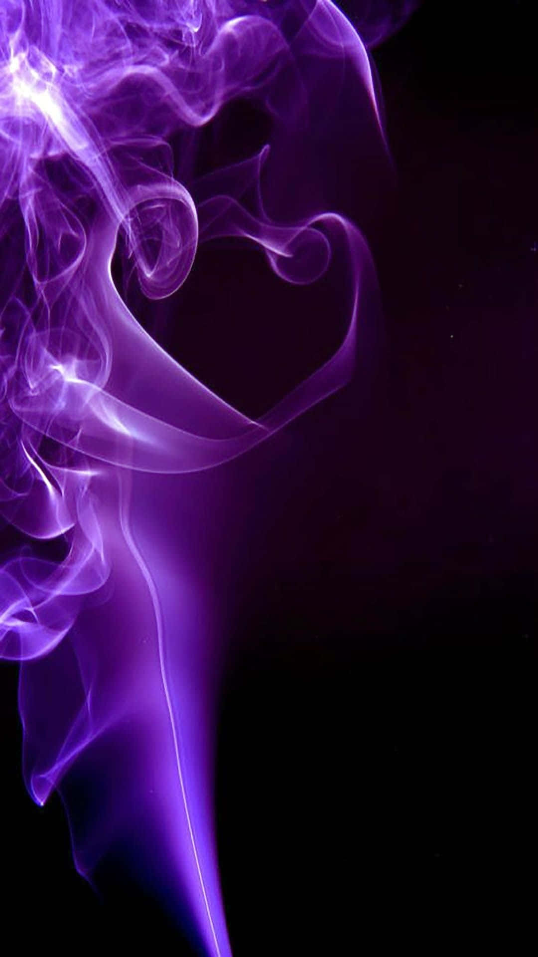 A billowing purple smoke against a dramatic background