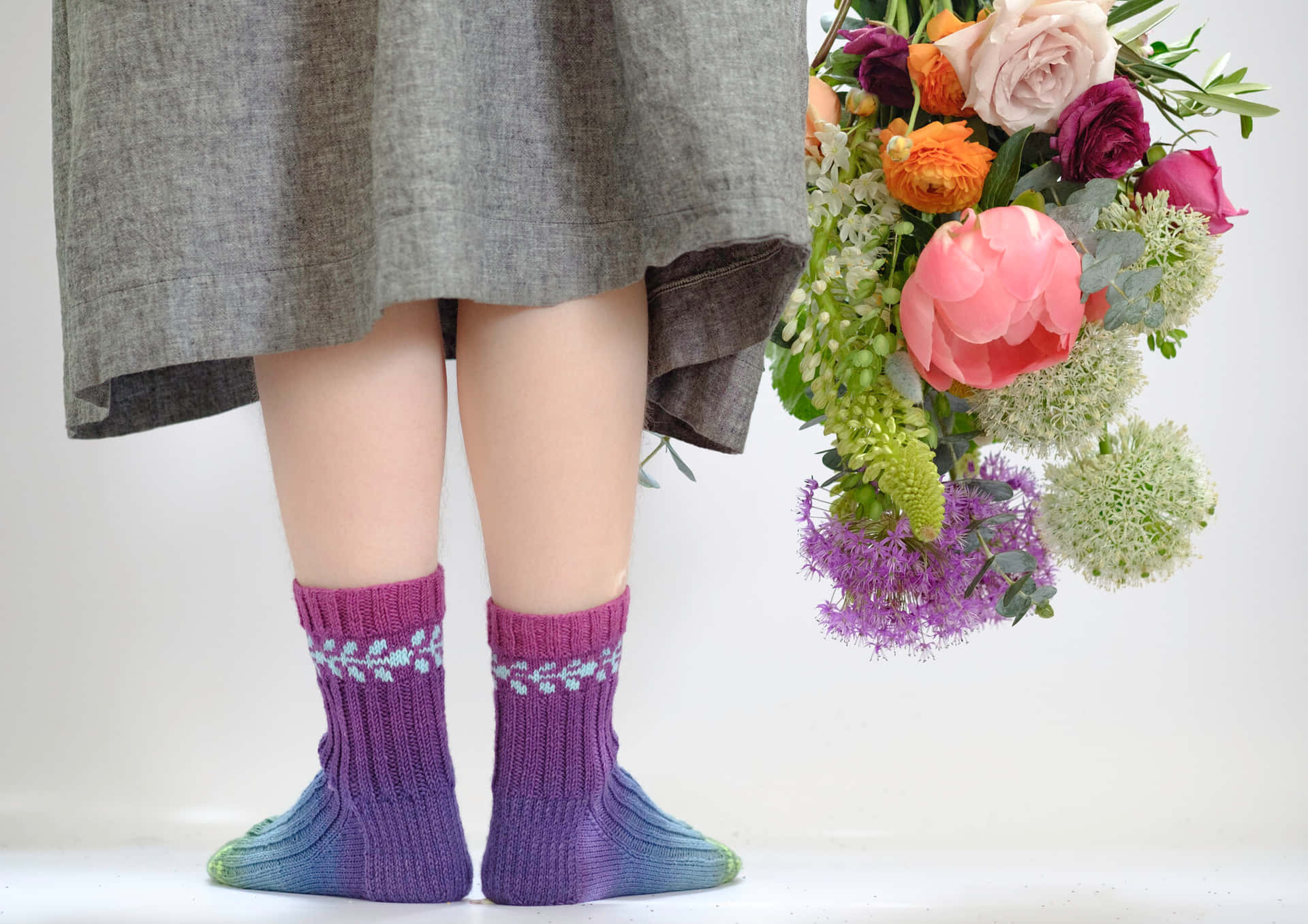 Look noth further for stylish, affordable purple socks Wallpaper