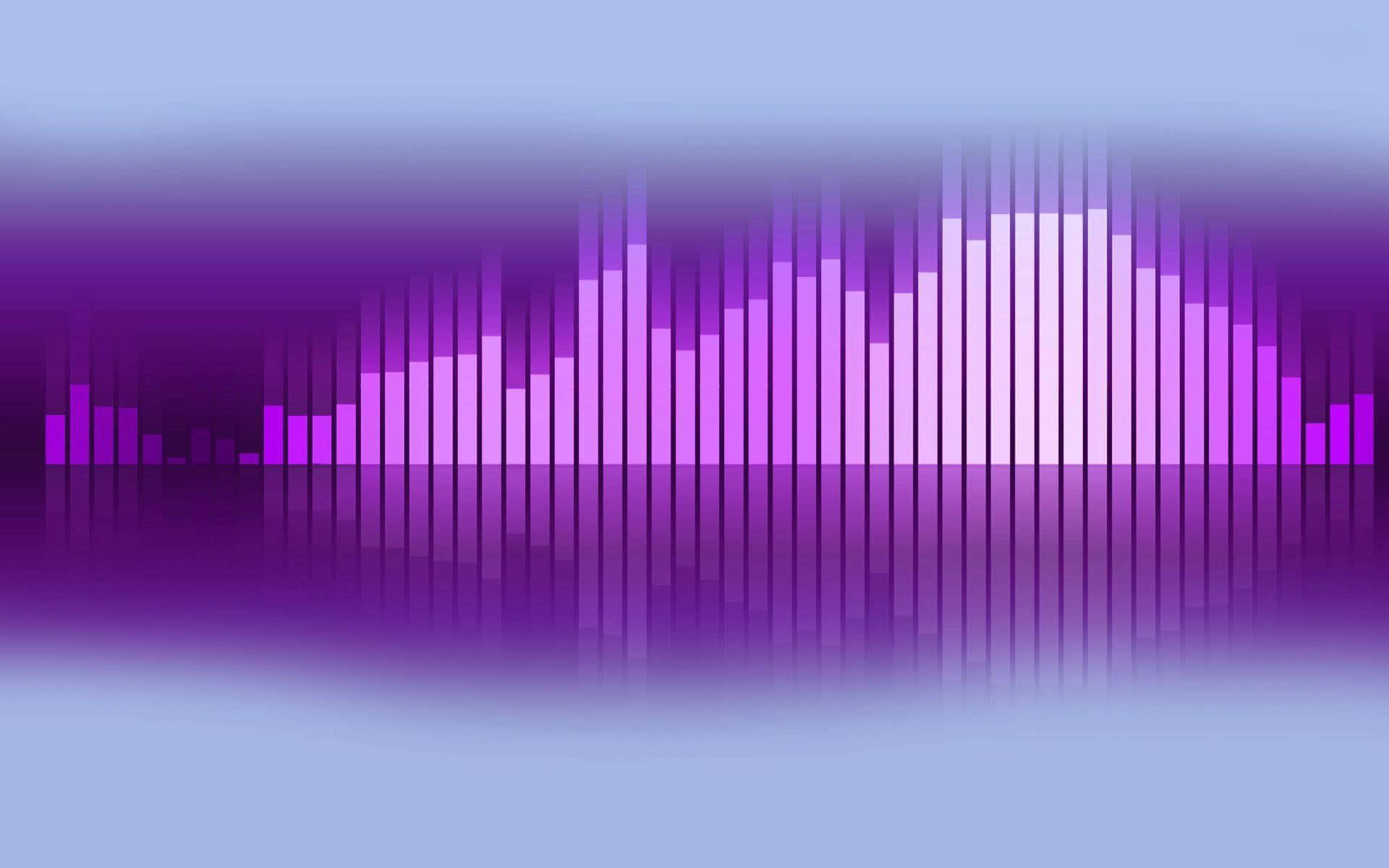 Purple Sound Wave Visualization Wallpaper