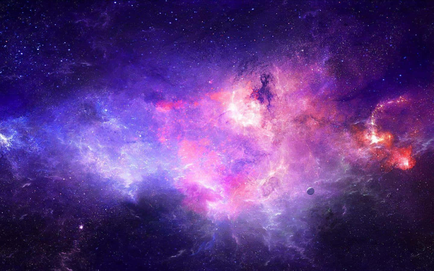 Immerse yourself in the calm beauty of purple space.