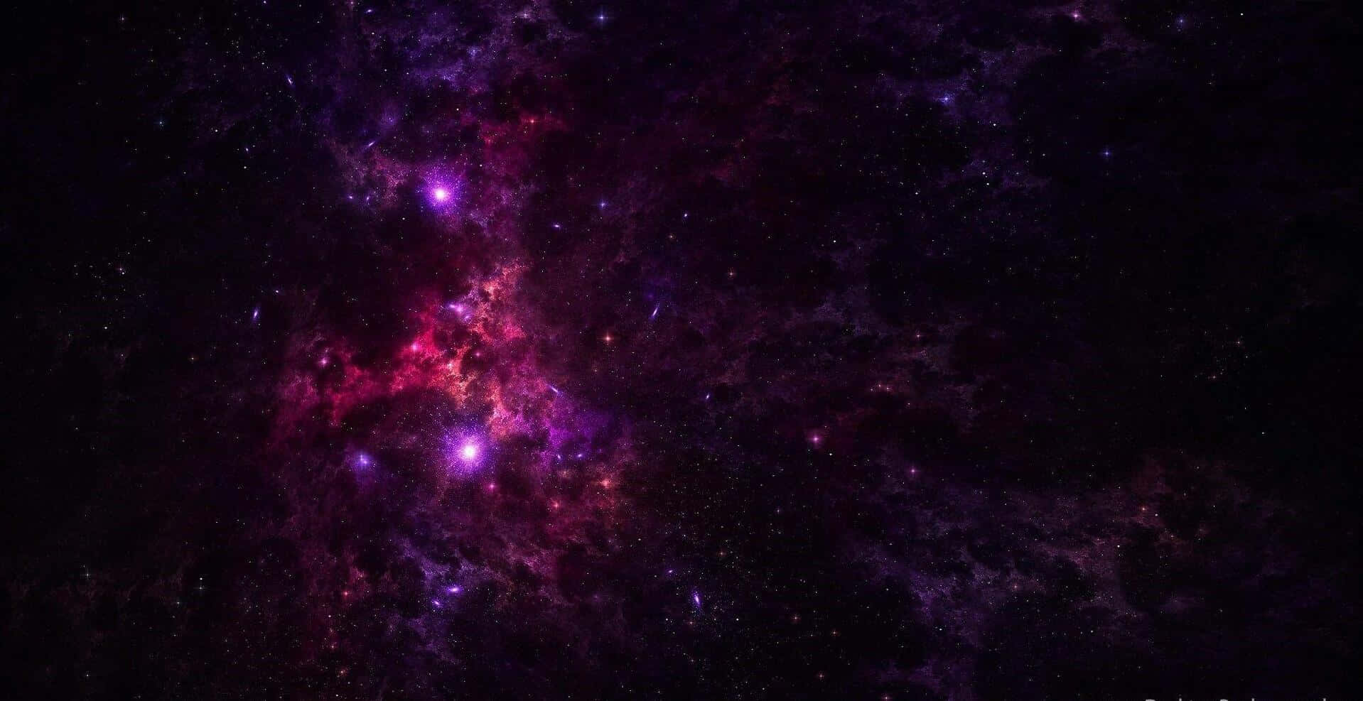 Unfondo Morado Y Espacial Con Estrellas Púrpuras Y Violetas