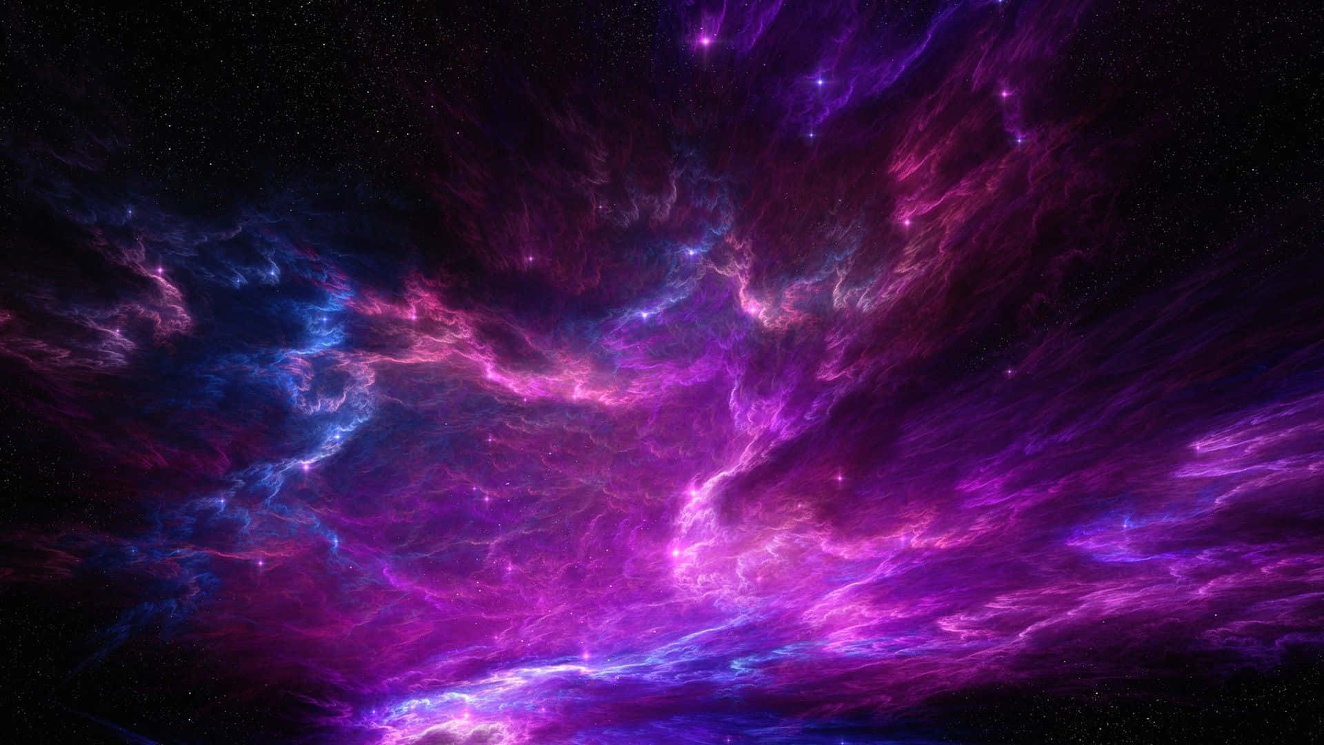Acercándosea Las Profundidades De Un Espectacular Espacio Púrpura.
