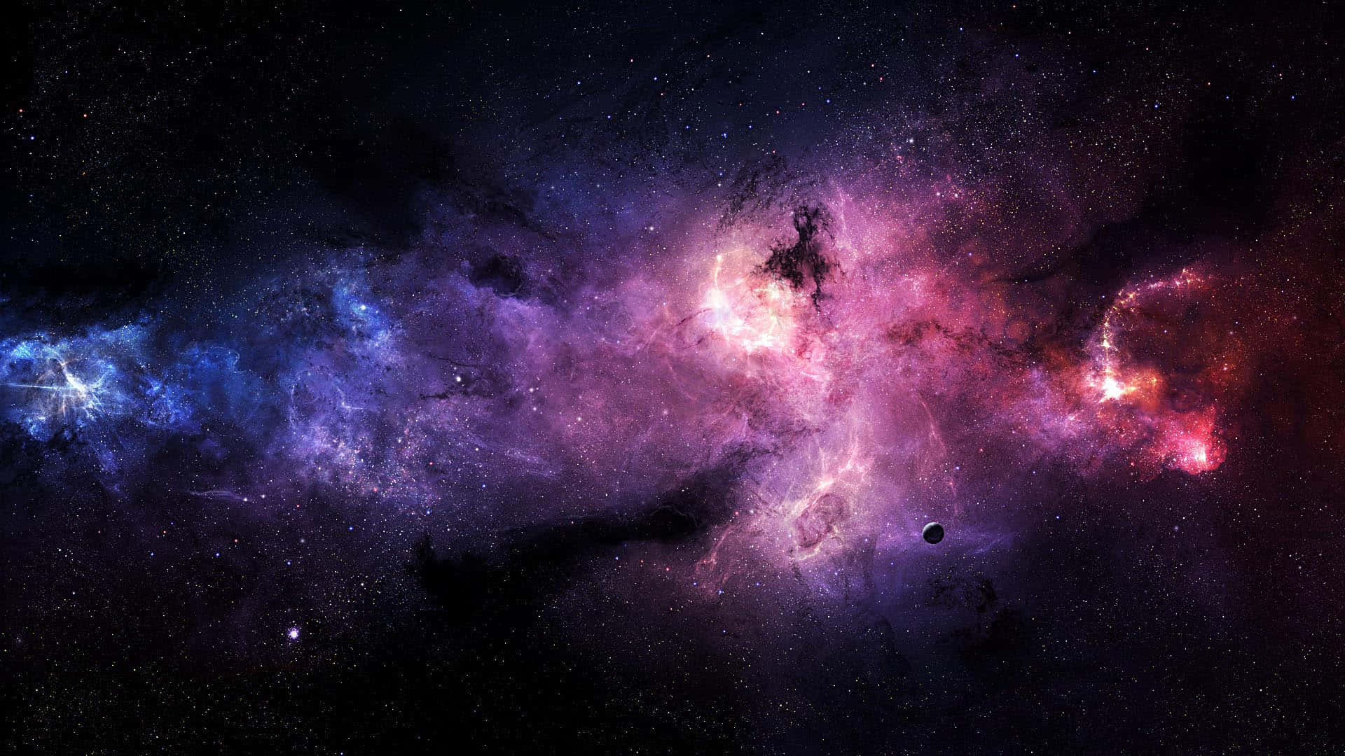 Utforskadjupen Av Universum Med En #purplespace Bakgrund.