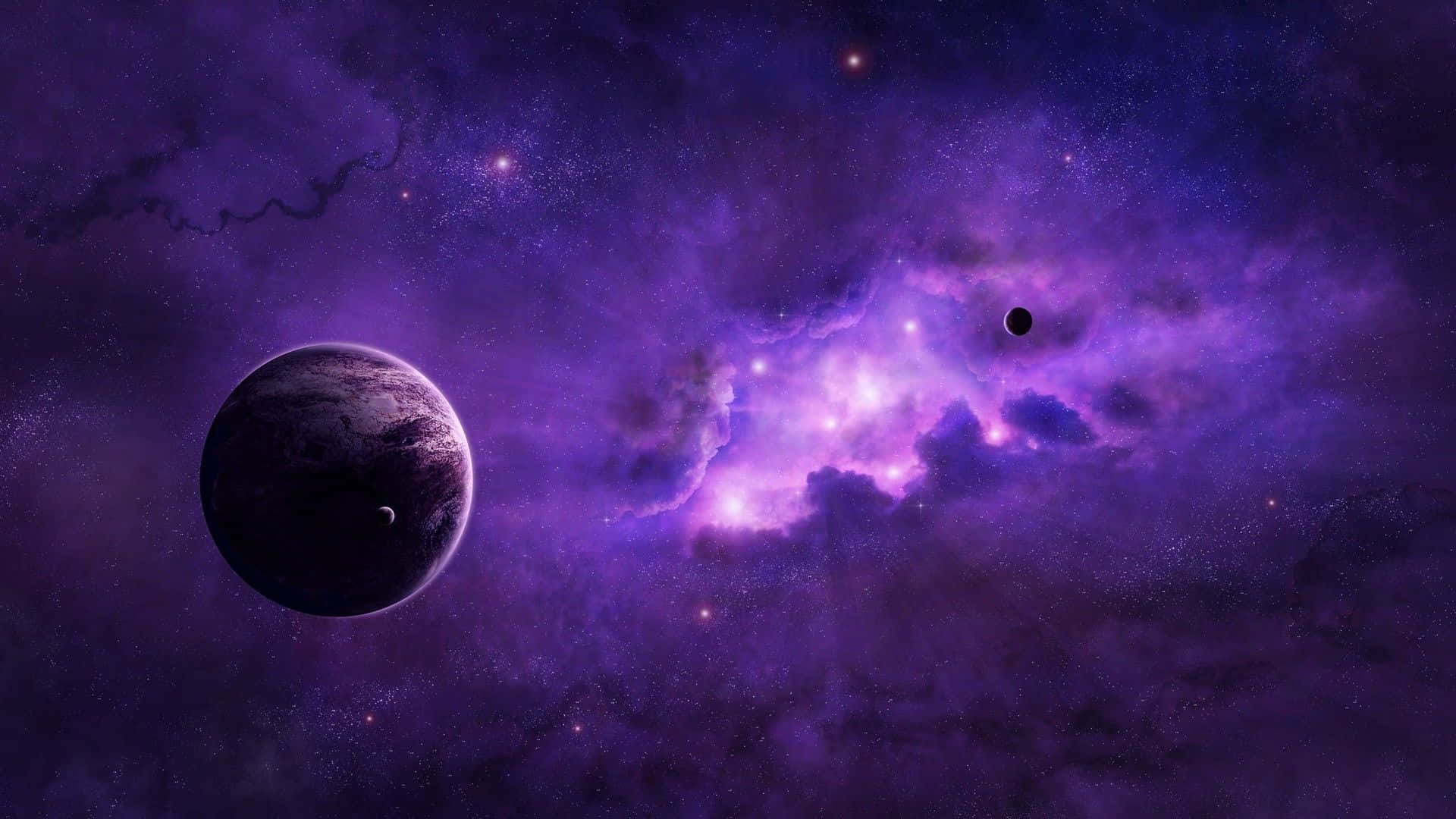 Purple Space Background 1920 X 1080