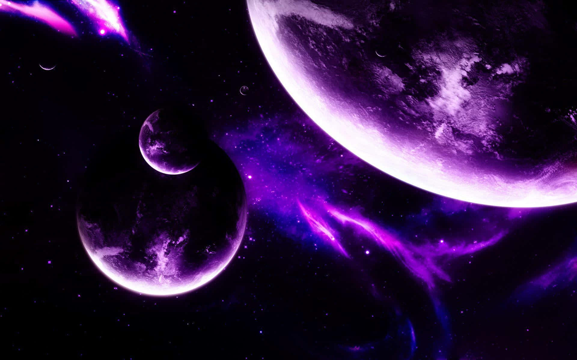Explore the majestic beauty of a brilliant purple space.