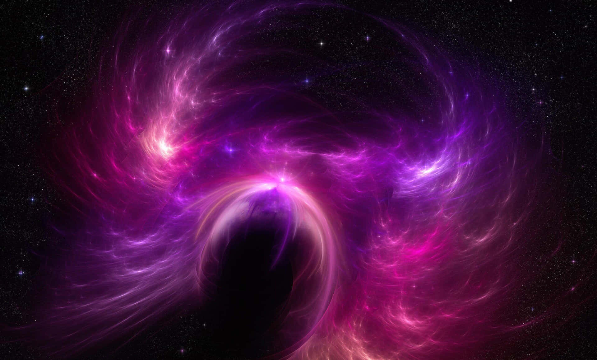 A Purple And Pink Swirling Space Background