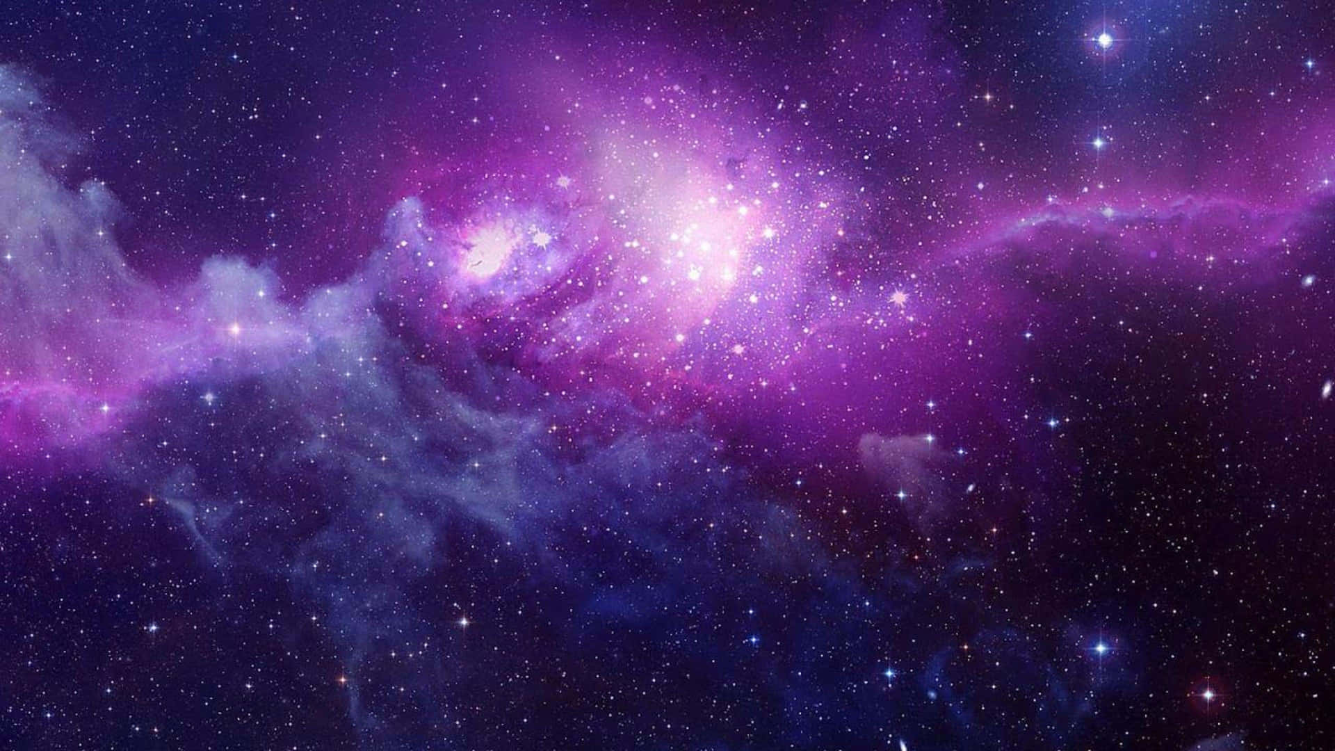 A Purple Space With Stars And Nebulas