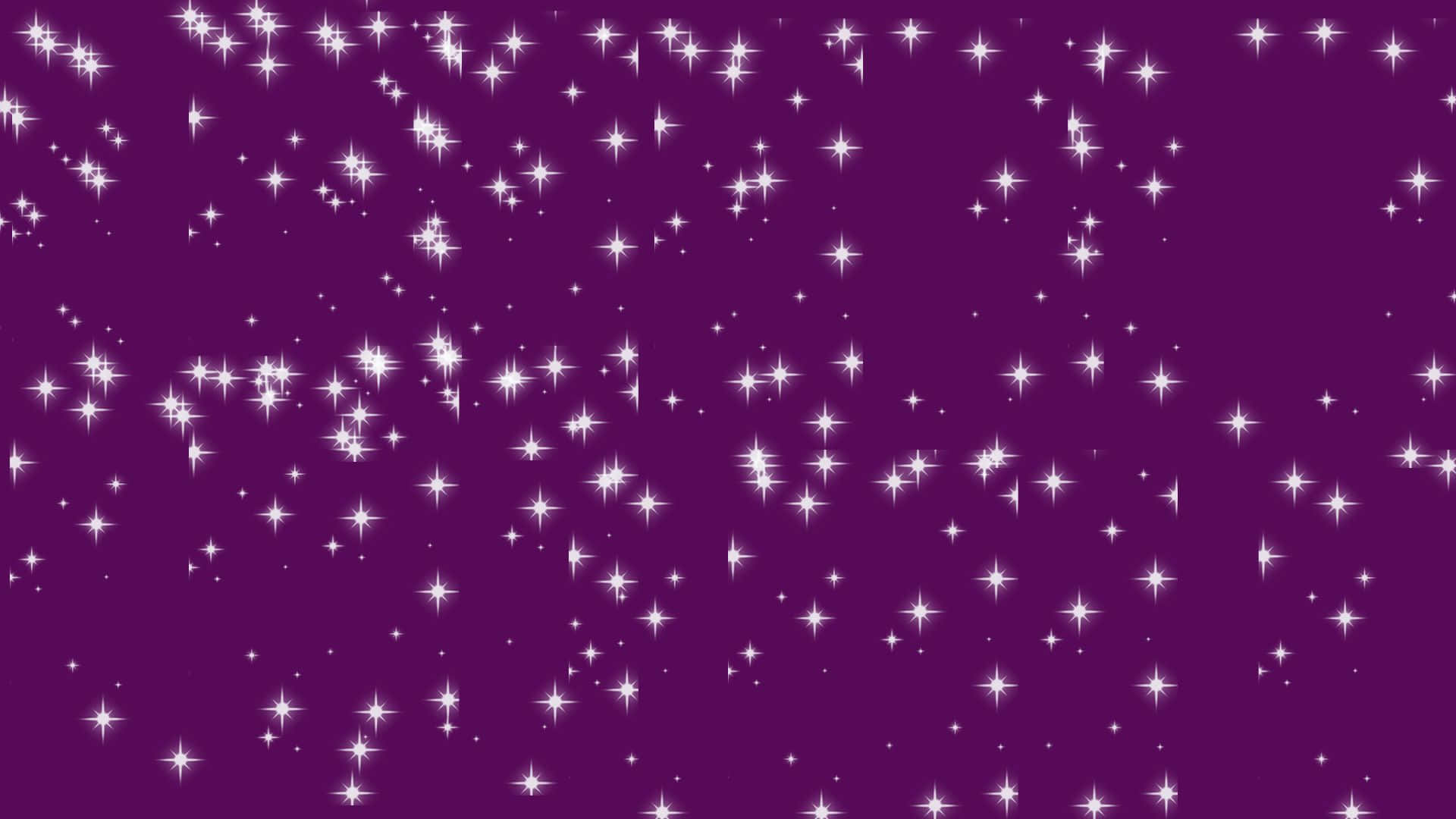 En lilla baggrund med hvide stjerner på den.