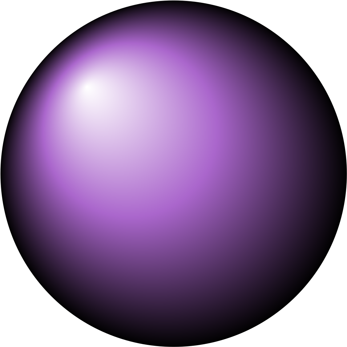 Purple Sphere Shading Gradient PNG