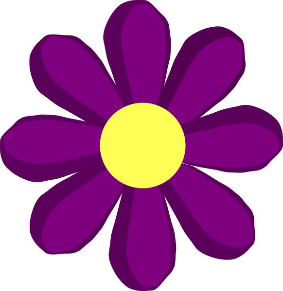 Purple Spring Flower Graphic PNG