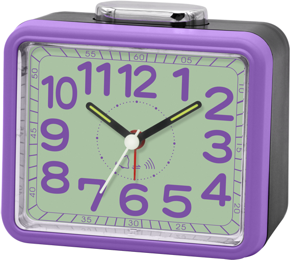 Purple Square Alarm Clock PNG
