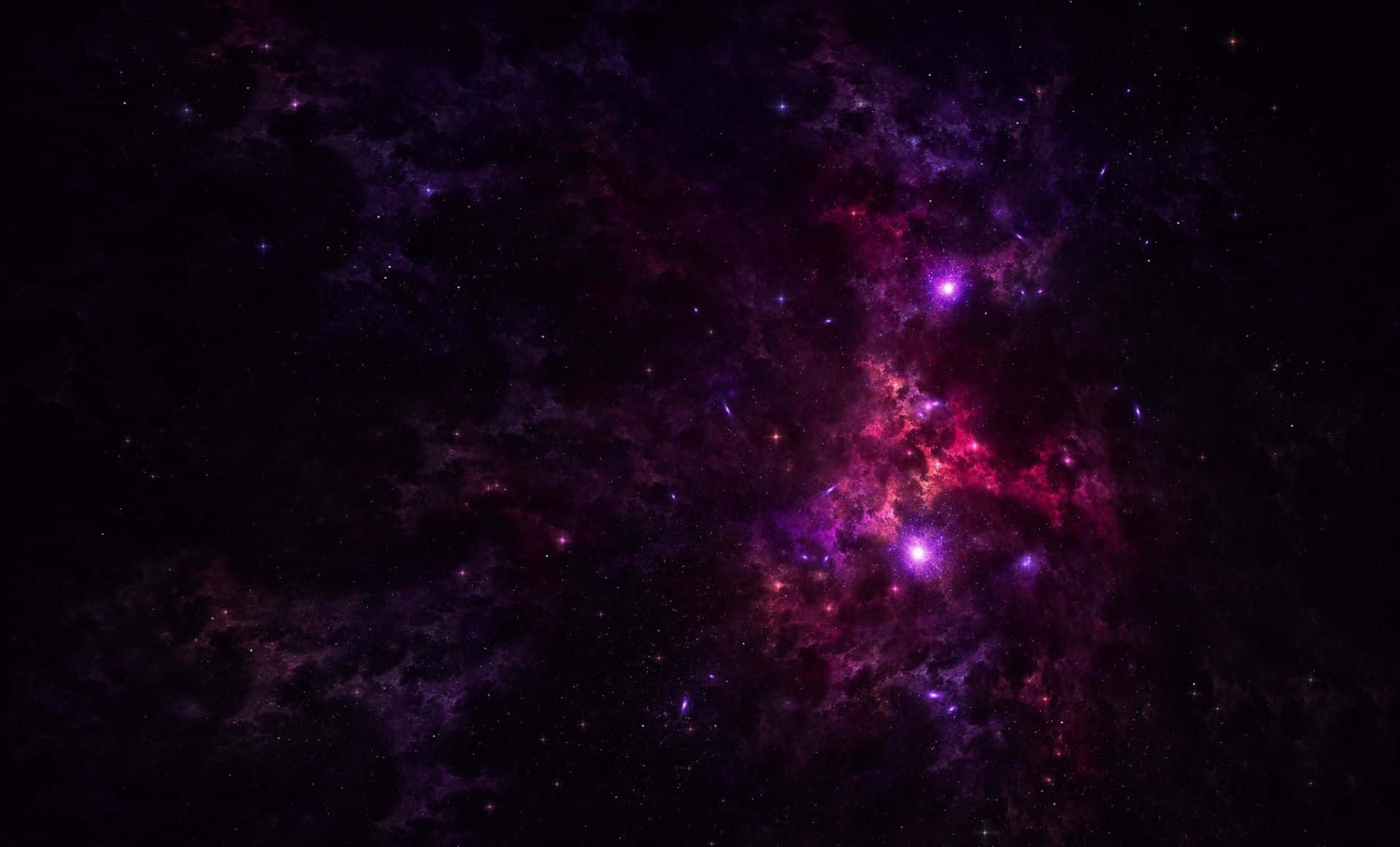 Majestic Purple Star in Outer Space
