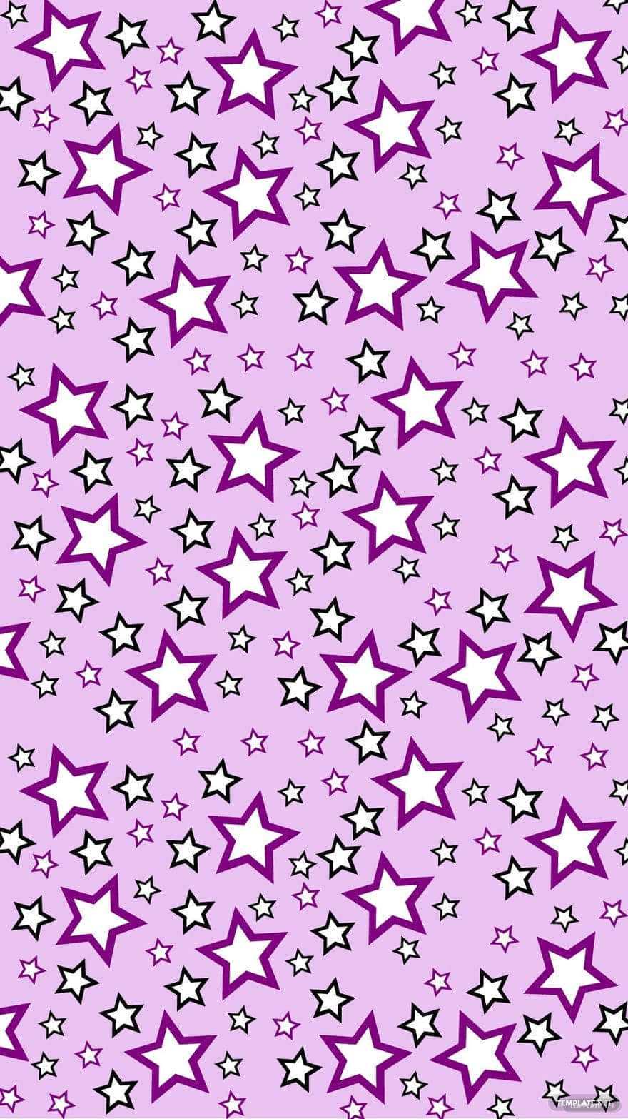 Kaleidoscopic beauty - Purple Star sparkles Wallpaper