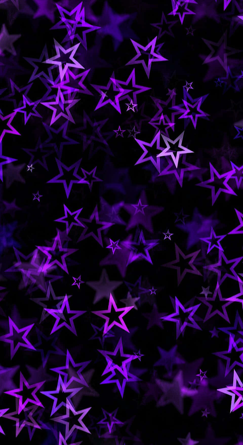 Magical lavender star glistening and shining in the night sky Wallpaper