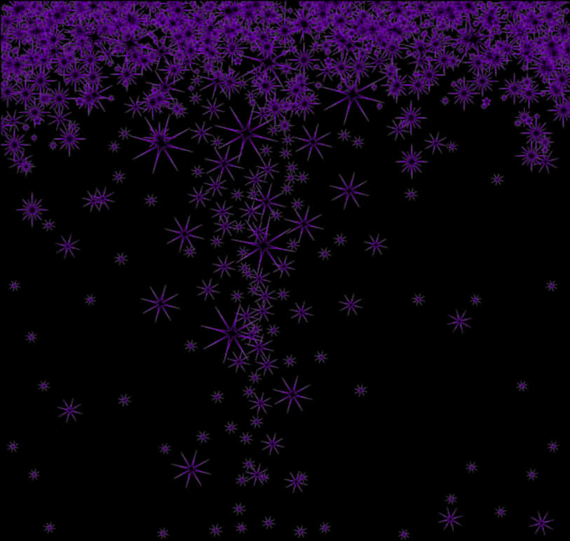 Purple Star Fractal Pattern PNG