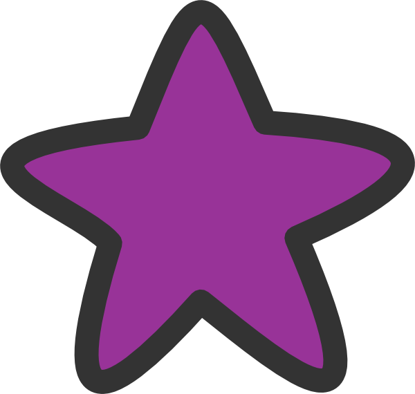 Purple Star Graphic PNG