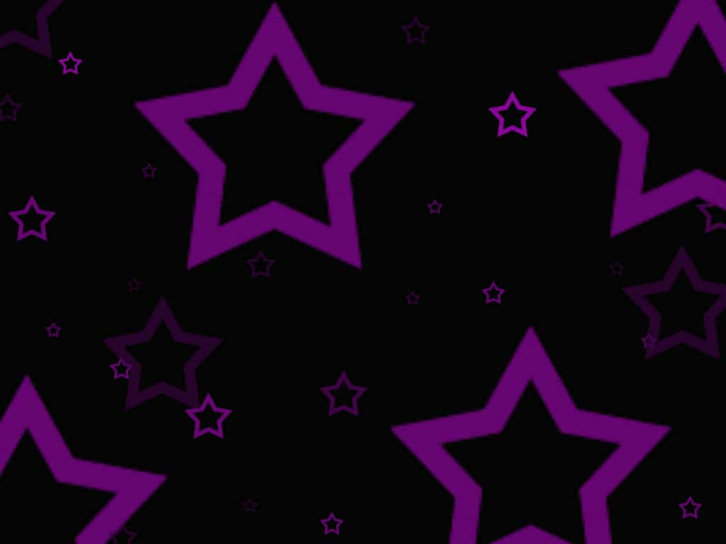 Purple Stars On A Black Background Wallpaper