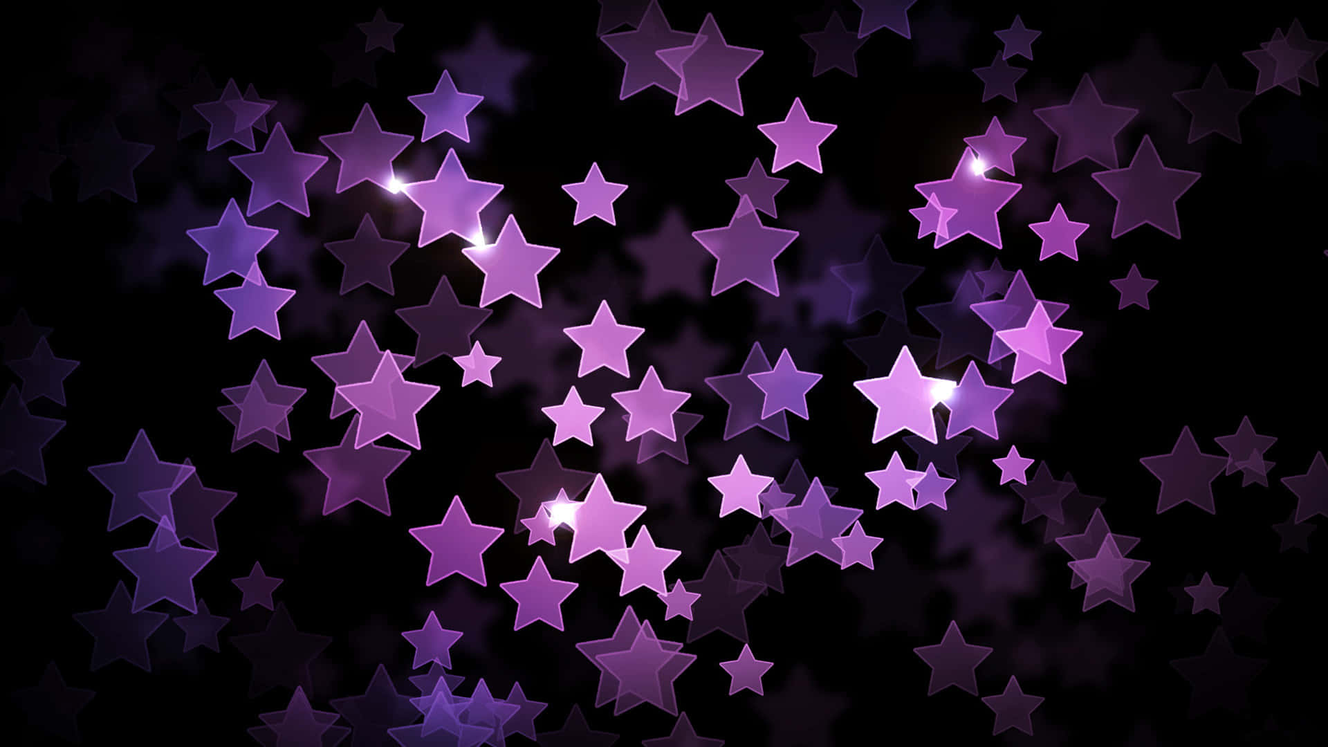 Beautiful Twinkling of Purple Star Wallpaper