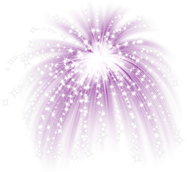 Purple Firework Illustration PNG