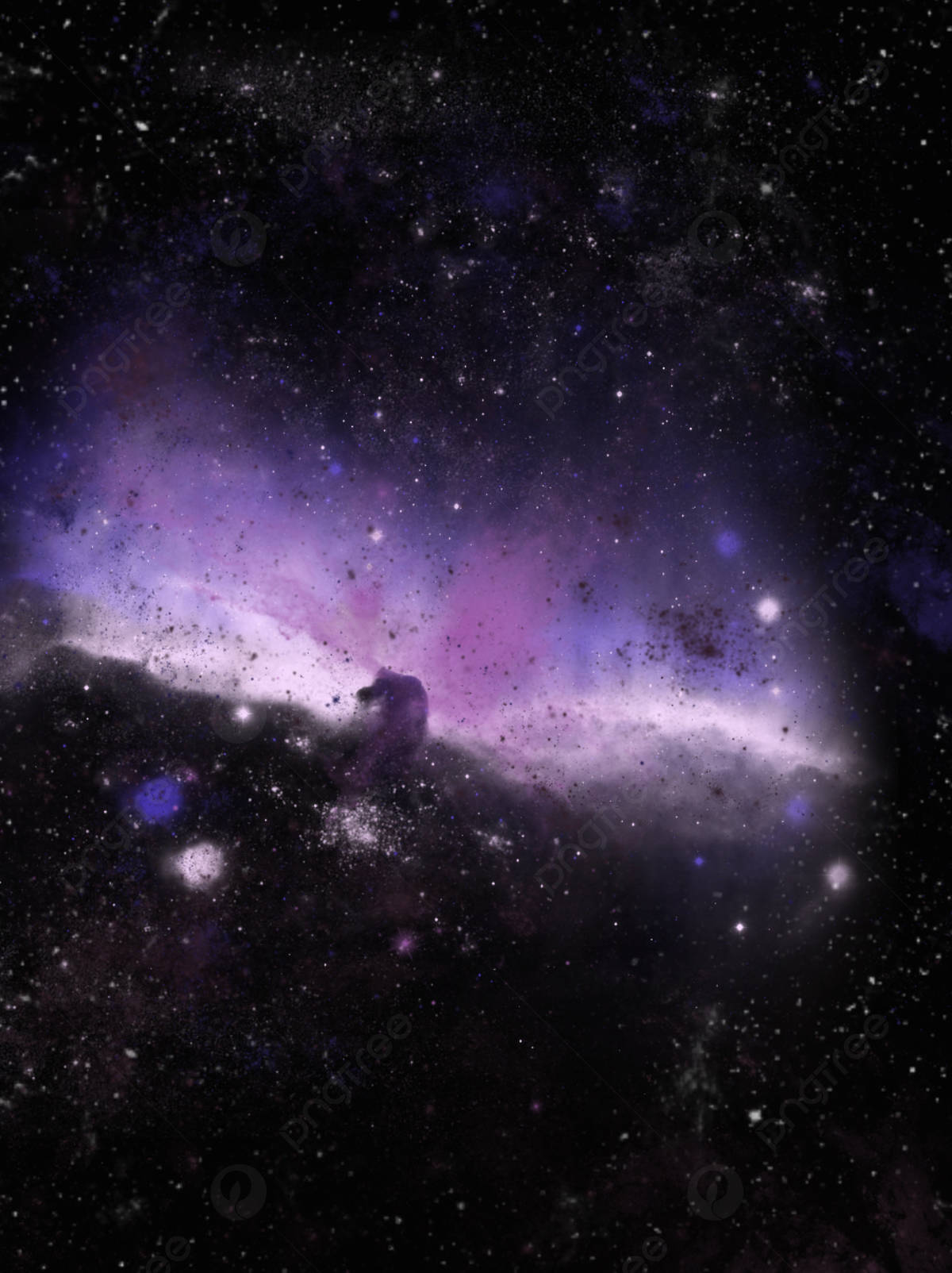 Purple Starry Night Sky Universal Wallpaper