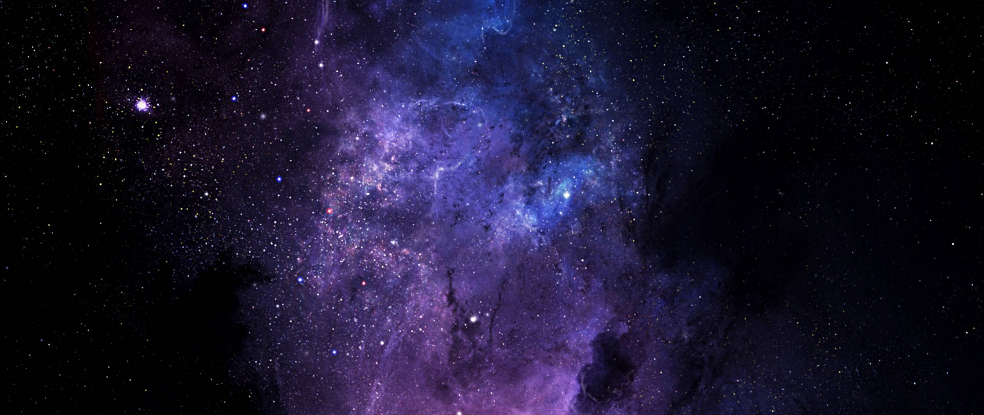 Purple Stars In Universe Wallpaper