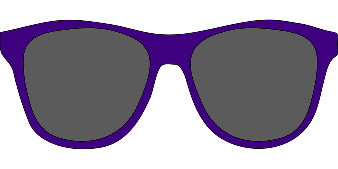 Purple Sunglasses Graphic PNG