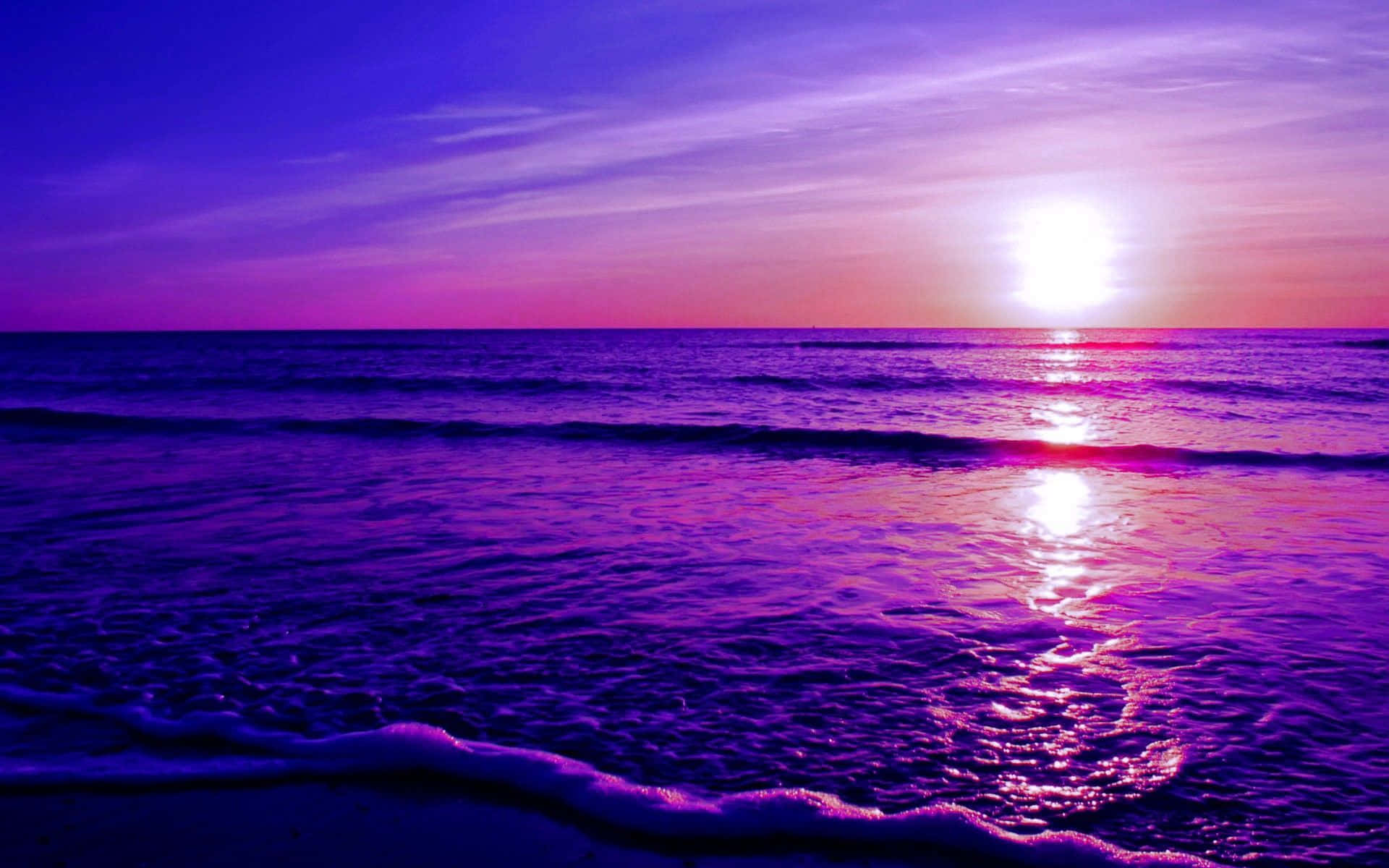 Caption: Majestic Purple Sunset Wallpaper