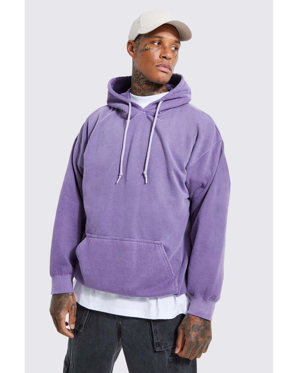 Style yourself with a comfortable and fashion-forward Purple Sweatshirt Wallpaper