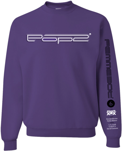 Purple Sweatshirtwith Logo Design PNG