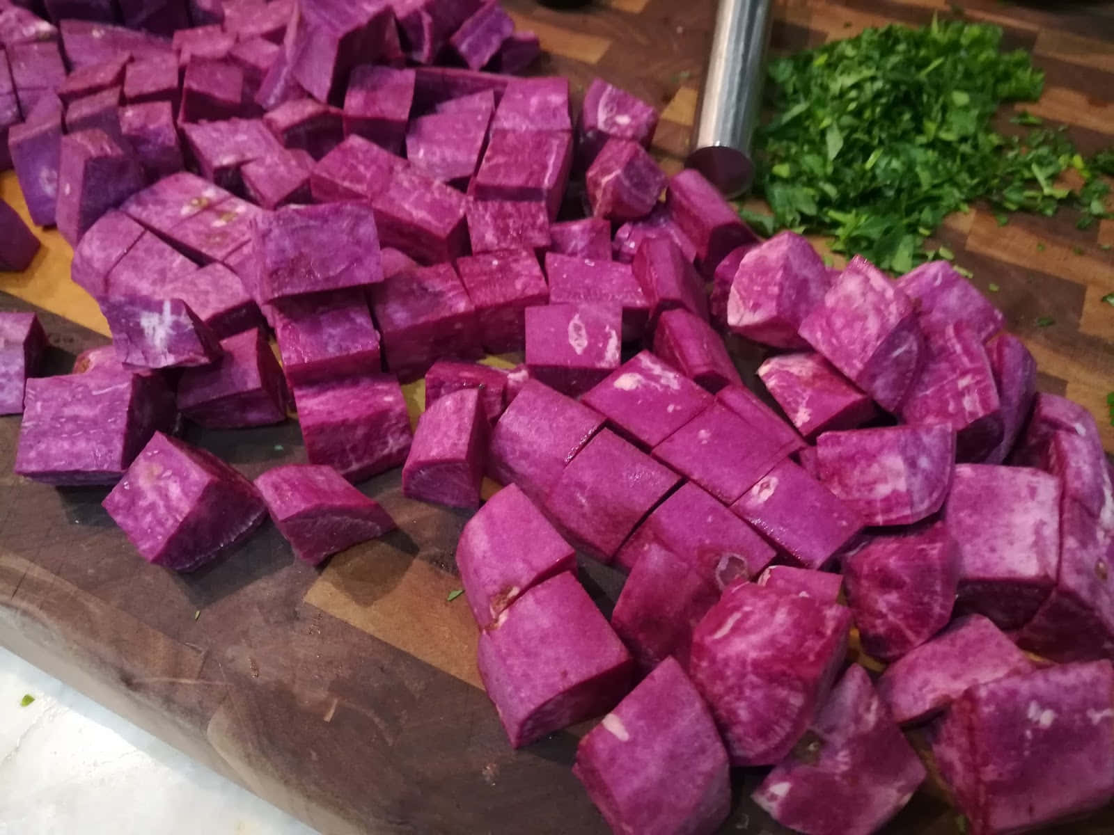 Rich purple sweet potato for an exquisite dining experience Wallpaper