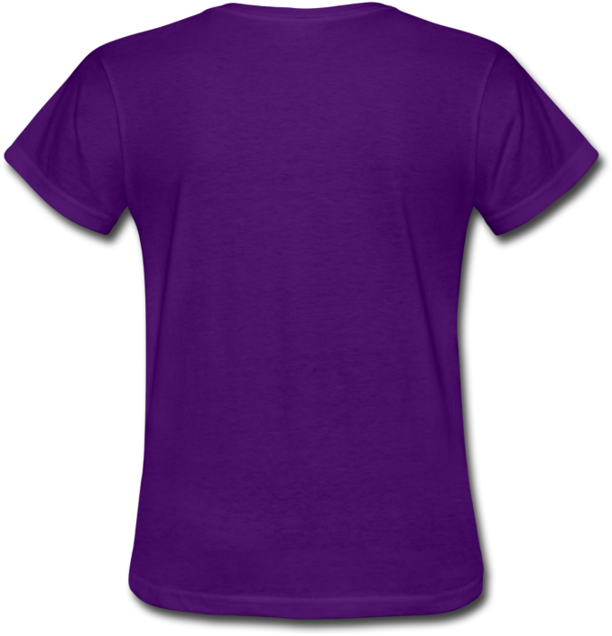 Purple T Shirt Back View PNG