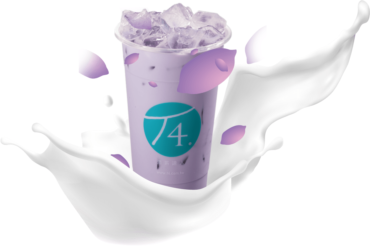 Purple Taro Milk Tea Splash PNG
