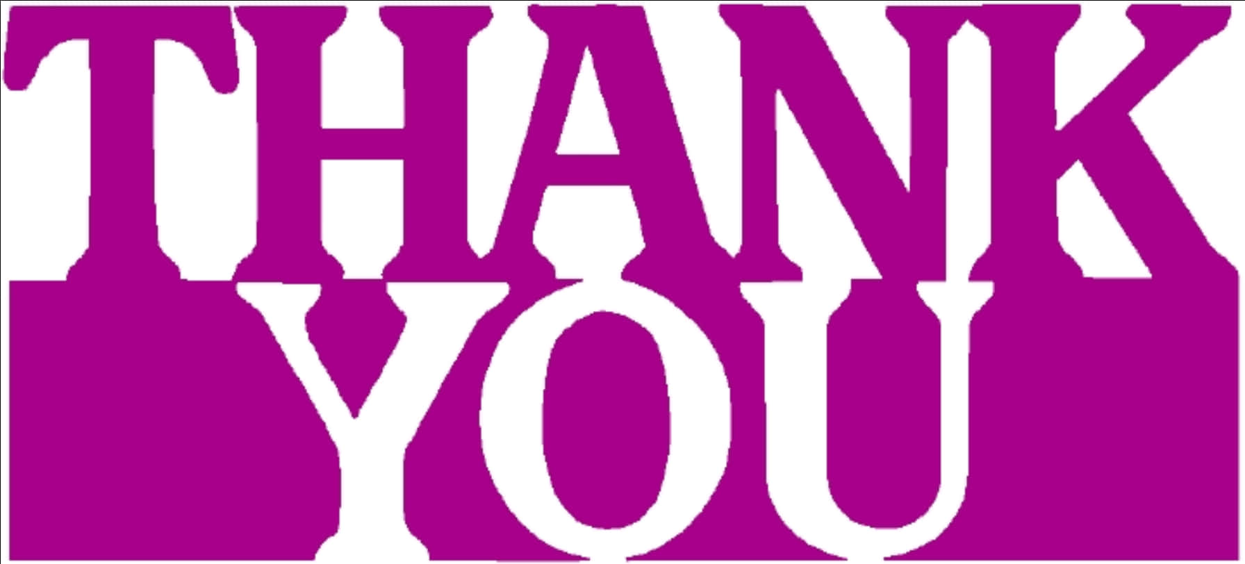 Purple Thank You Text Design PNG