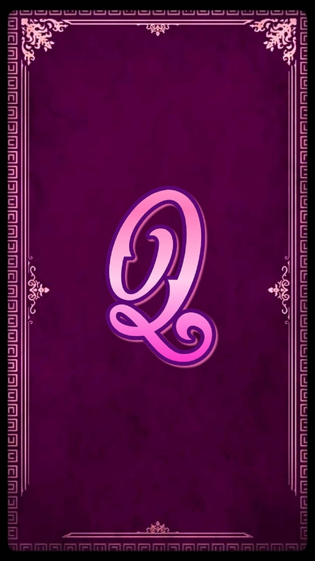 Purple Theme Letter Q