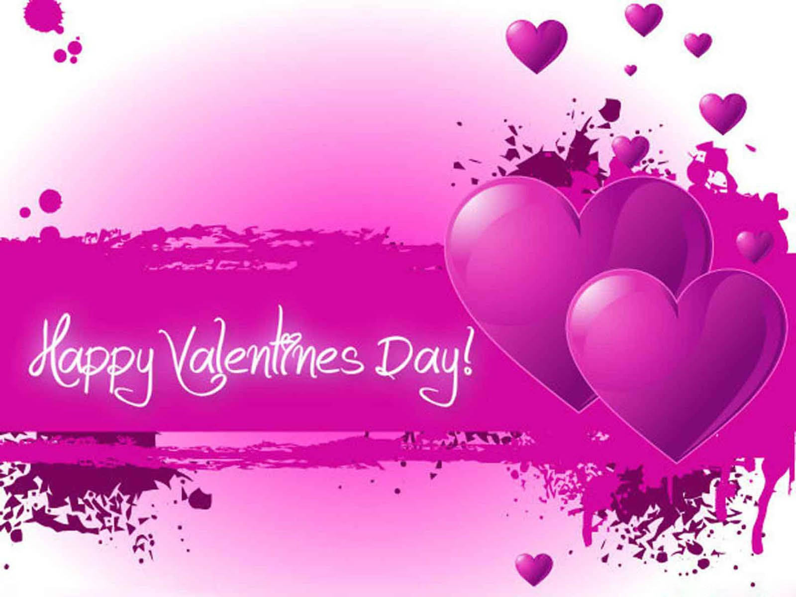 Purple Themed Valentines Desktop Wallpaper