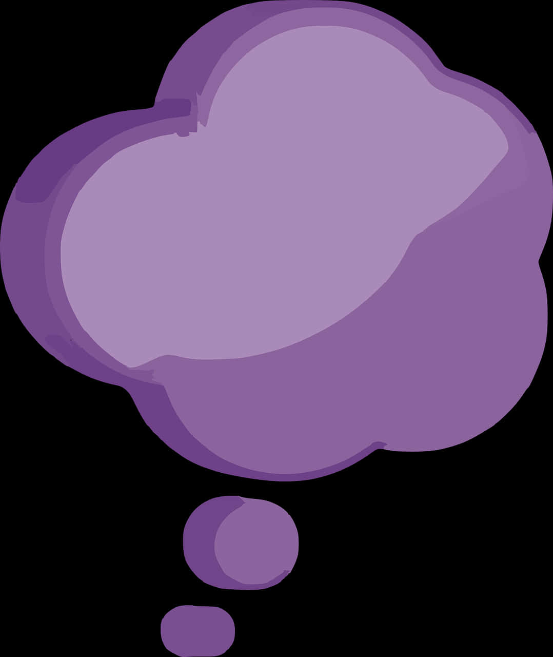 Purple Thought Bubble Graphic PNG