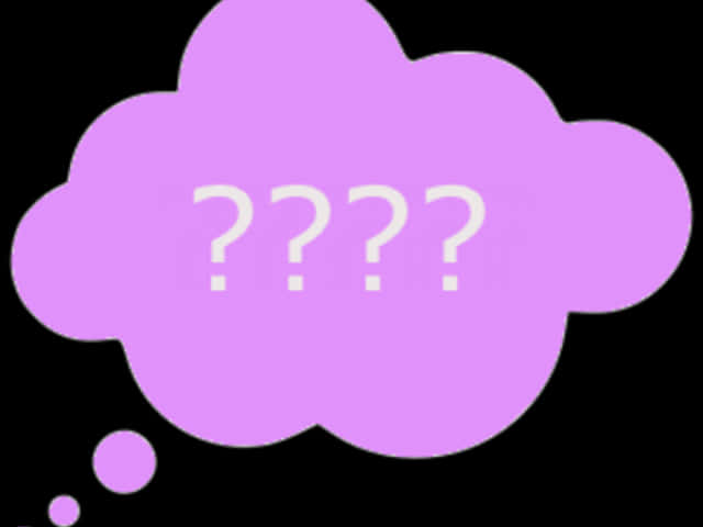 Purple Thought Bubble Question Marks PNG
