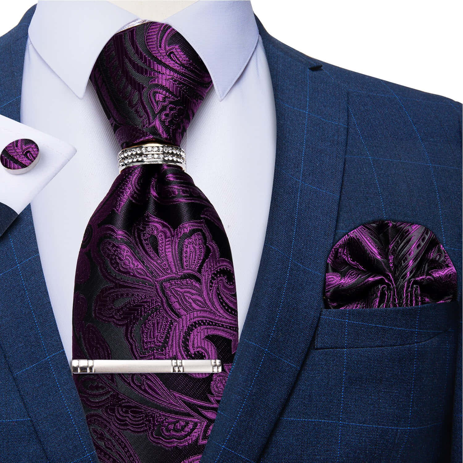 Professional and Stylish in a Purple Tie Wallpaper